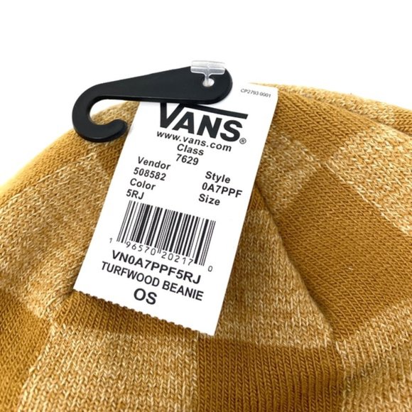 VANS Turfwood Beanie Checkerboard Brown Unisex Knit Hat One Size VN0A7PPF5RJ - Picture 5 of 5